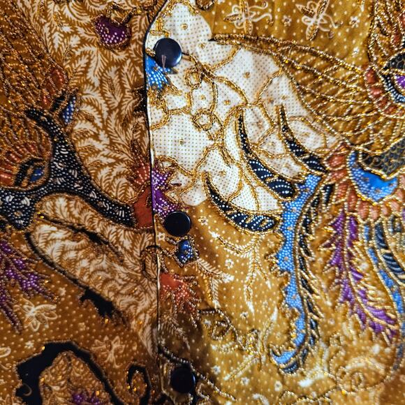 Vintage Beaded Vest Womens Medium Gold Embellished 90s Avant Garde Elegant Glam - Picture 7 of 11